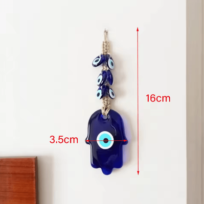 Uplift Curations Hamsa Hand Evil Eye Wall Hanging Turkish Blue Protection Home Decor fatima A(1pcs)