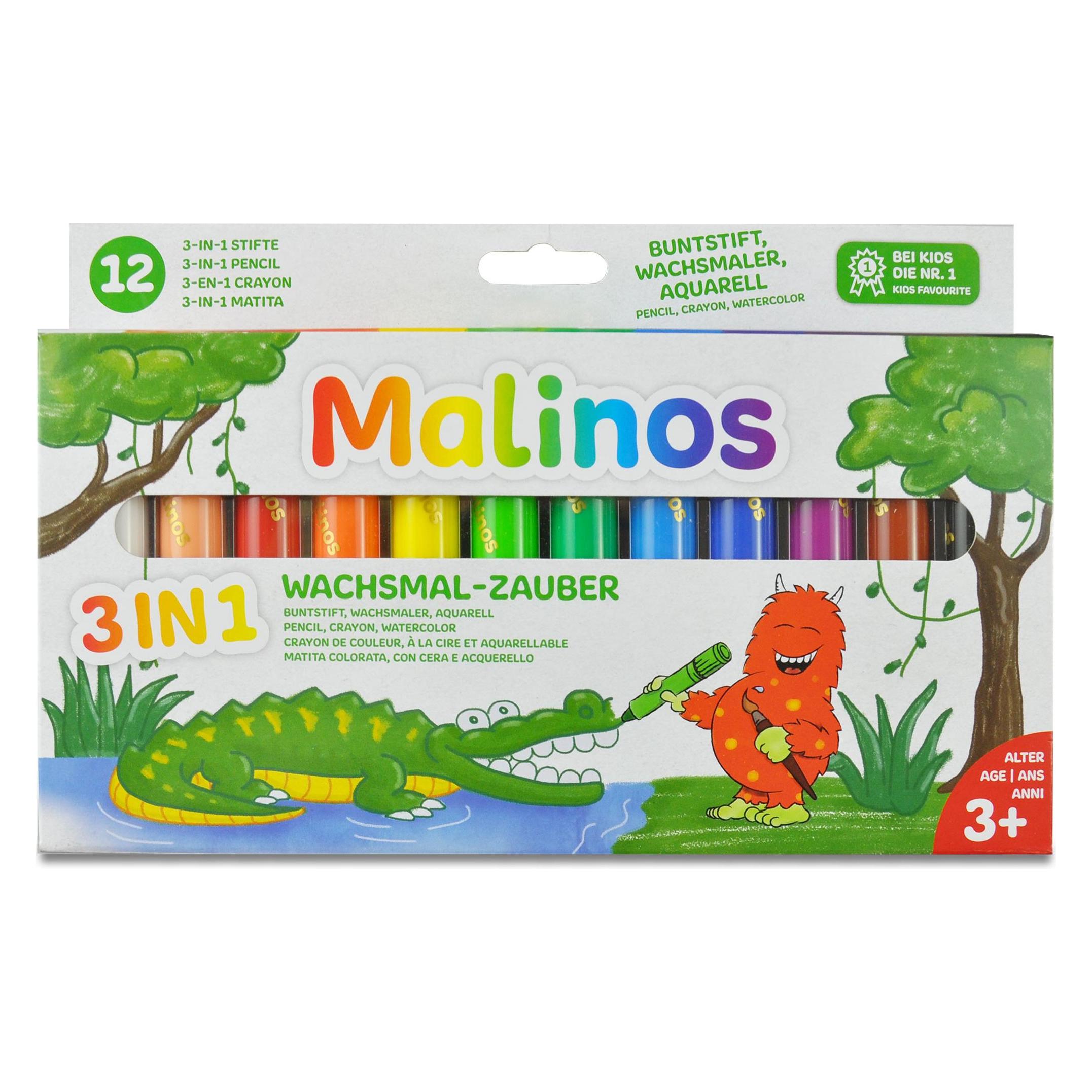 Malinos Wachsmalstifte 3-in-1 (12x) (301035)