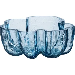 Crackle Schüssel 25 cm blau aus Glas