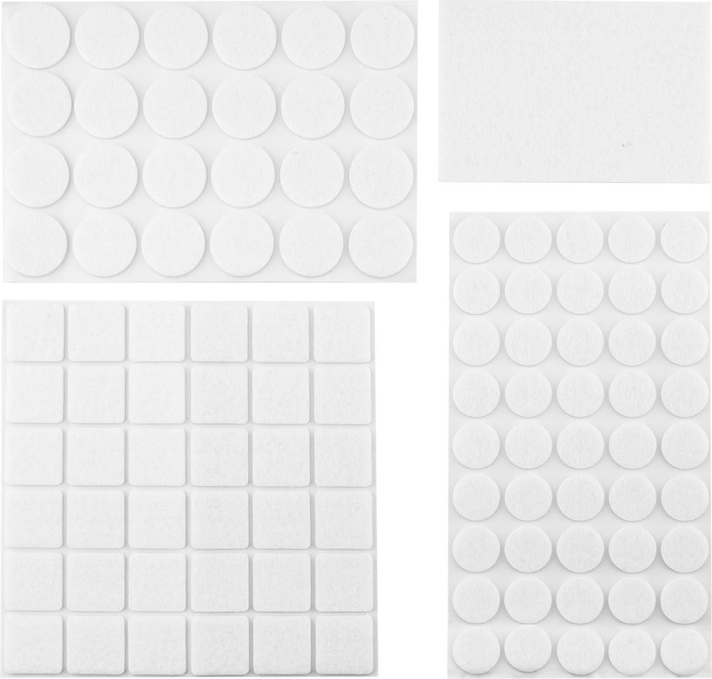 Top Tools Zelfklevende vilten glijders, wit, 106 stuks
