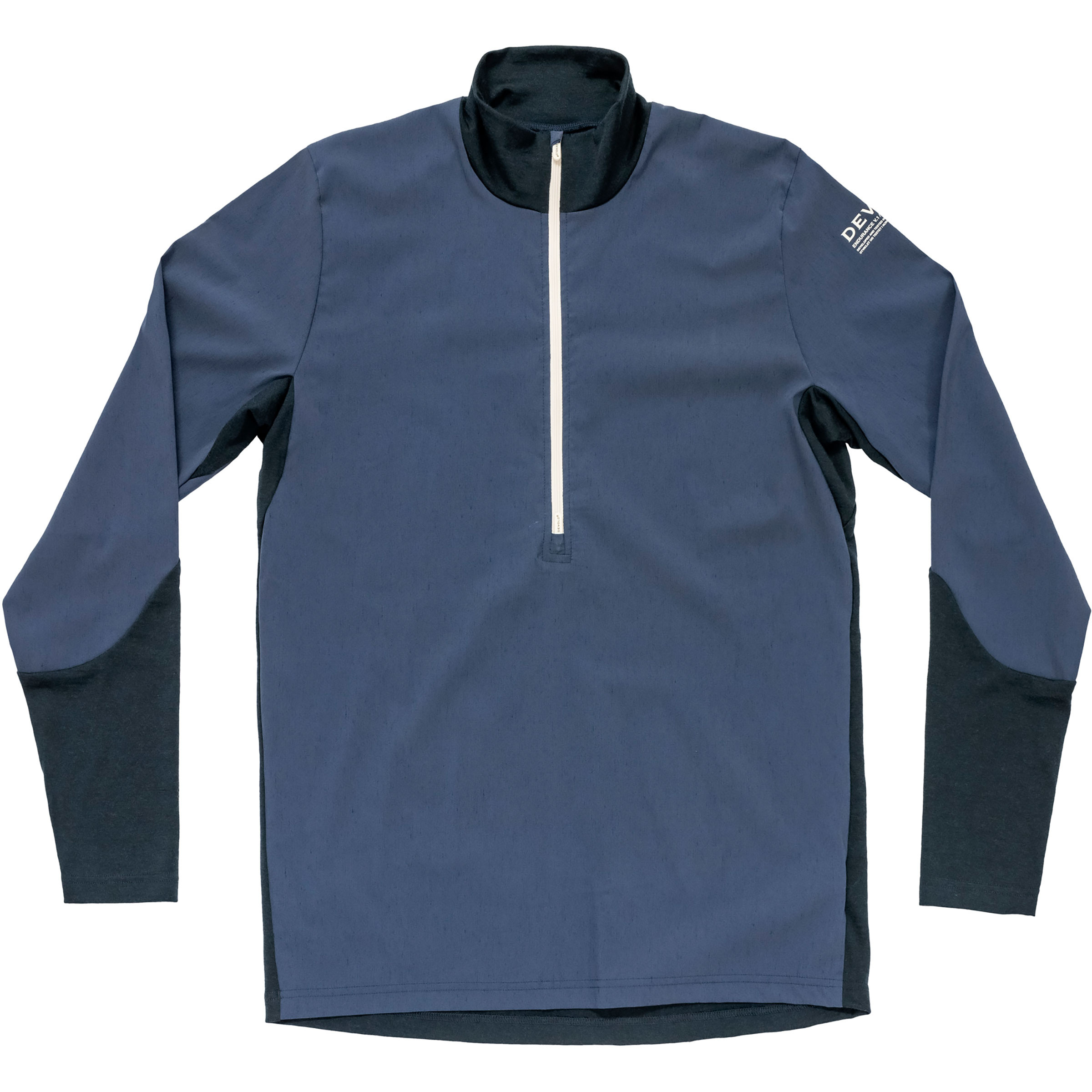 Devold Endurance Merino Cover Zip Herren Laufshirts blau Größe L Langlauf Klassik | Langlauf Skating | Trailrunning Widerstandsfähig Merinowolle