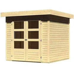 Karibu Gartenhaus Askola 2 - 19 mm-213 x 217 cm- naturbelassen