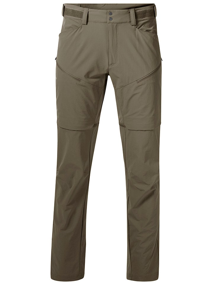 Bergans Zipp-Off-Softshellhose - Regular fit - in Khaki - 52