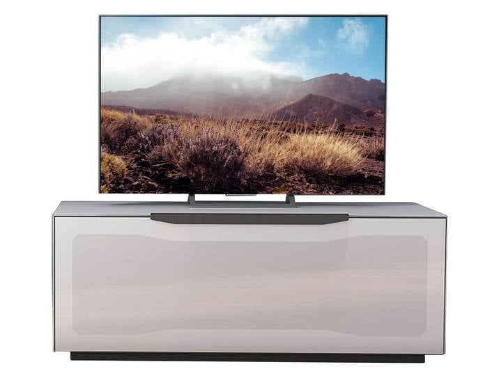 Munari TV-Lowboard RAVENNA, Weiß, Glas