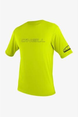 O'Neill Basic Skins Upf 50+ Short Sleeves Sun Shirt in Lime, Size 16, Polyester/Spandex