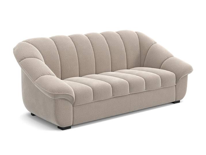 3er Sofa MADO Stoff hellgrau