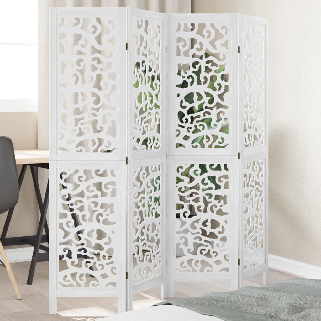 ClassicLiving Folding Room Divider White 160cm H x 145cm W x 1.6cm D