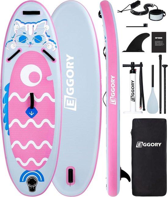 Schnell einkaufen - Aufblasbares Stand-Up Paddleboard - Extra breites SUP-Board mit abnehmbarem Vin, schwimmendem Paddel, Handpumpe und Reisebrett für Yoga, Angeln,