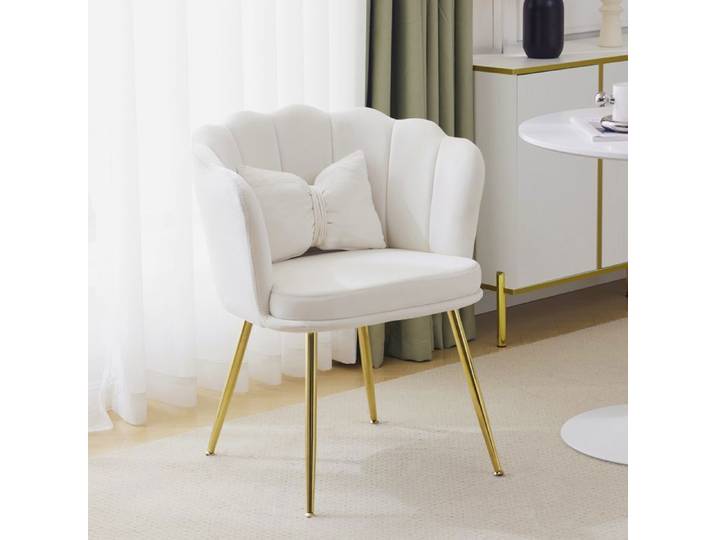 Fauteuils modernes en velours dans le salon chaises de bain confortables chaises décoratives rembourrées avec dossier en pétales e