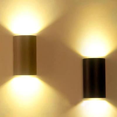 Inspired Finds SANDIY Waterproof Outdoor Wall Light 2 Head Up Down LED Sconce For Patio & Garden sand White 10w warm White