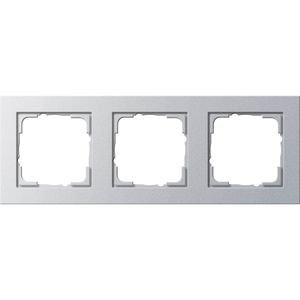 Gira Steckdosenrahmen 021325, E2, Sytem 55, 3-fach, alu