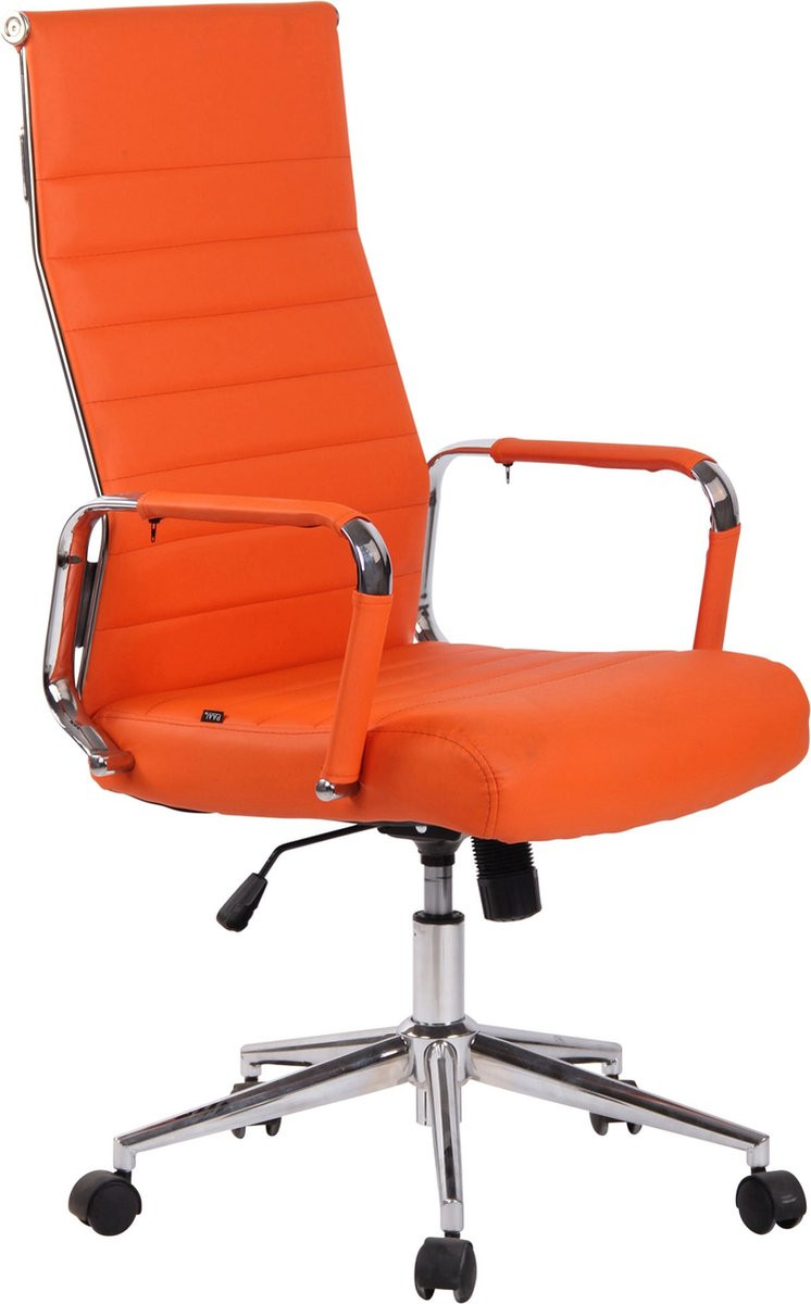 CLP Columbus Bureaustoel - Ergonomisch - Kunstleer - Oranje