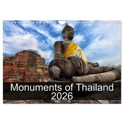 Monuments of Thailand 2026 (Wall Calendar 2026 DIN A4 landscape), CALVENDO 12 Month Wall Calendar