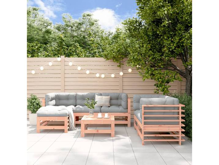 vidaXL 7-tlg. Garten-Lounge-Set Massivholz Douglasie
