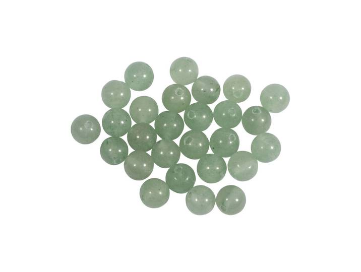 Halbedelsteinperlen Grüne Dongling Jade, ø 6mm, SB-Btl. 30Stück