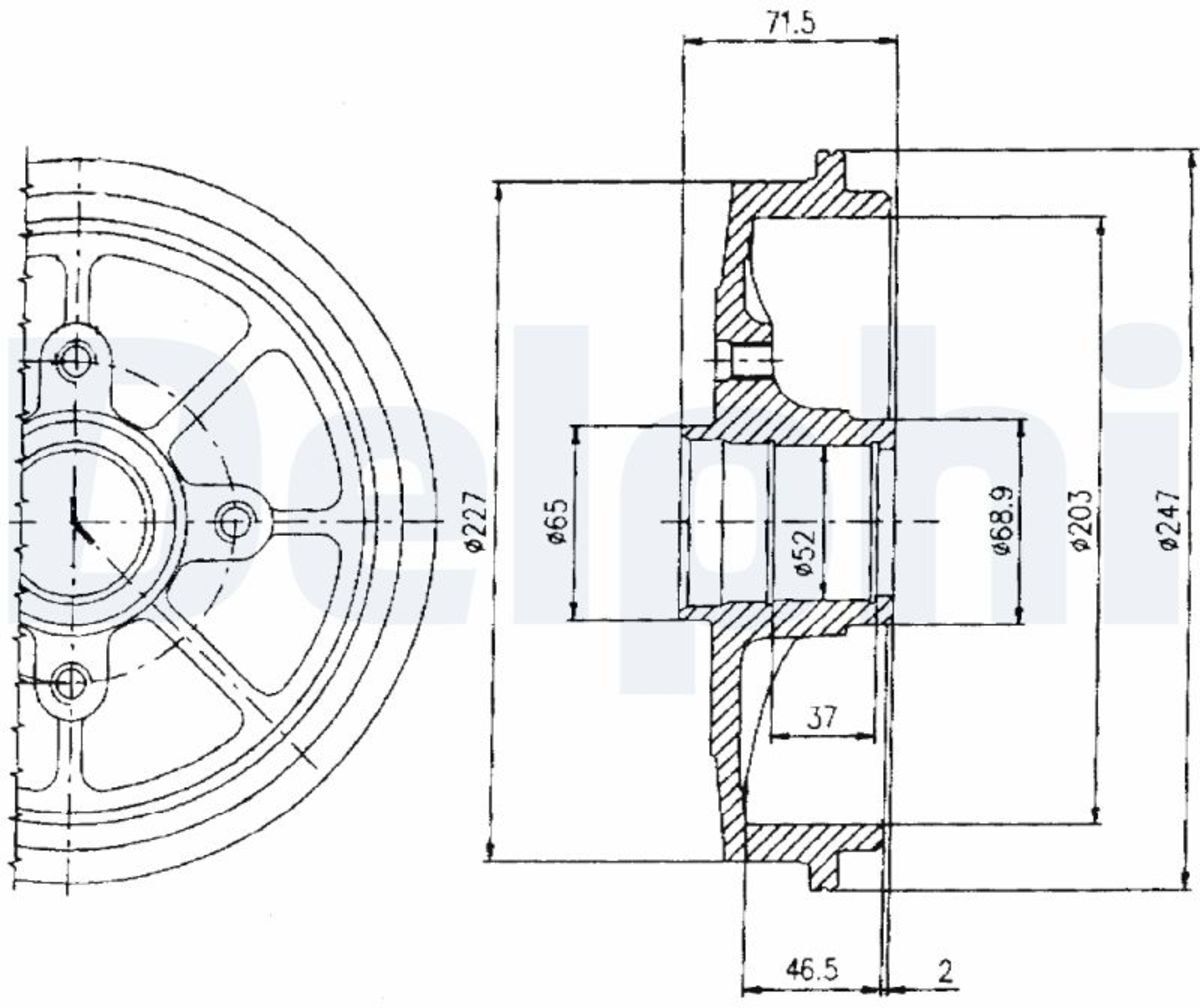 Bremstrommel DELPHI BF392