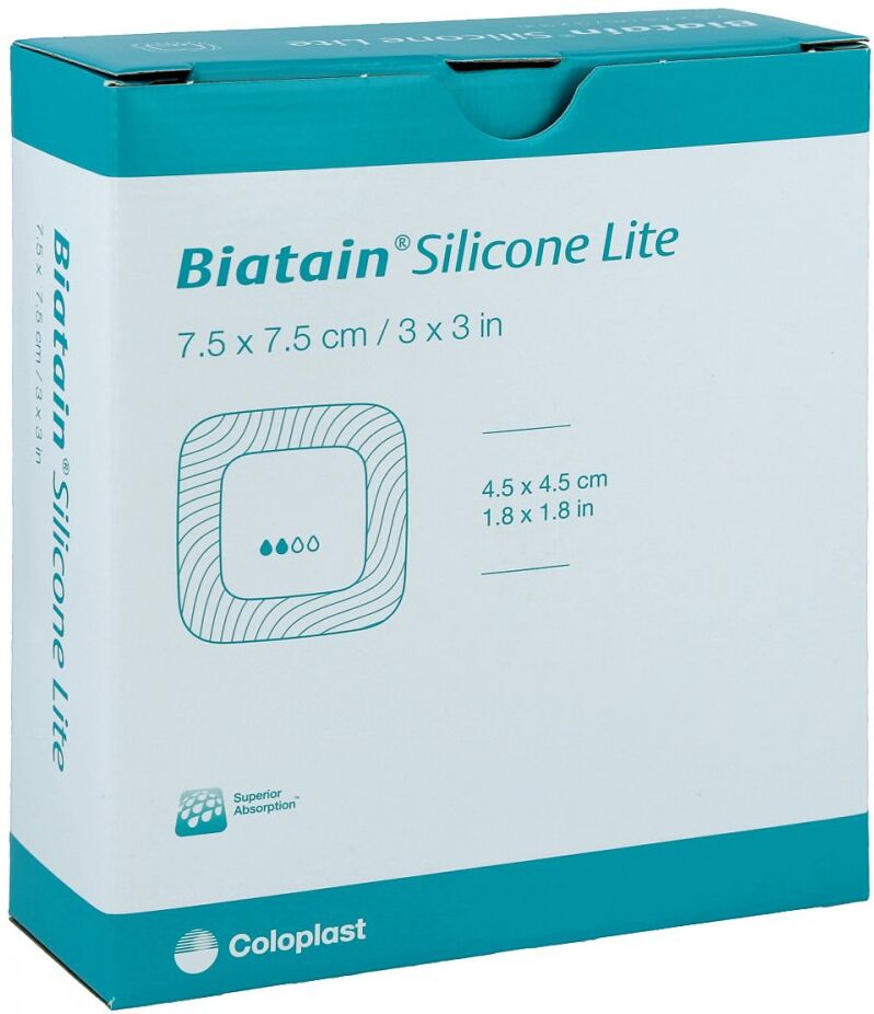 Biatain Silicone Lite Schaumverband 7,5x7,5 cm 10stk