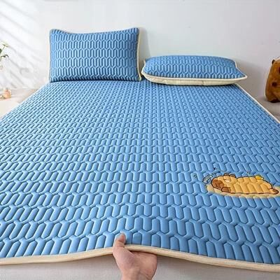 Uplift Essentials Ultra Soft Cooling Mattress Pad Breathable Hypoallergenic Bed Topper With Charming Designs blue 59 X 79 In