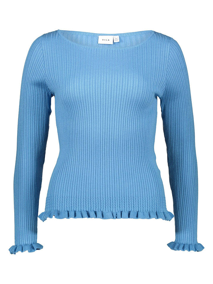 Vila Longsleeve in Blau - XL