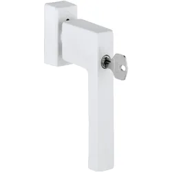 Hoppe, Fenstergriff, Fenstergriff TOULON Sperrzylinder, VK 32-42 mm, Aluminium weiss