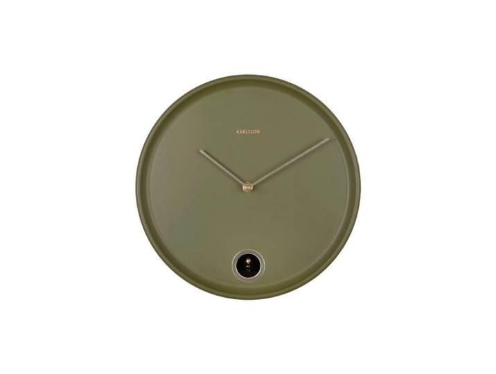 Karlsson Wanduhr esencia, Grün, Metall, Schlagwerk, Dekoration, Uhren, Wanduhren