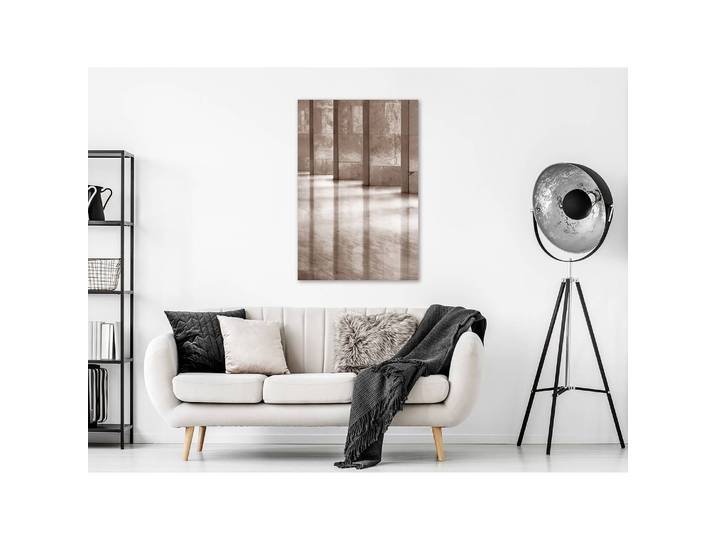 Tableau déco Luminous Corridor Lin Marron 40 x 60cm