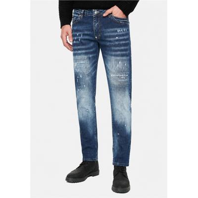 Slim-fit-Jeans RUSTY NEAL "12246-0", Herren, Gr. 29, Länge 32, blau, 98% Baumwolle, 2% Elasthan, unifarben, lang, Jeans Slim-fit-Jeans, mit Stretchanteil für große Bewegungsfreiheit
