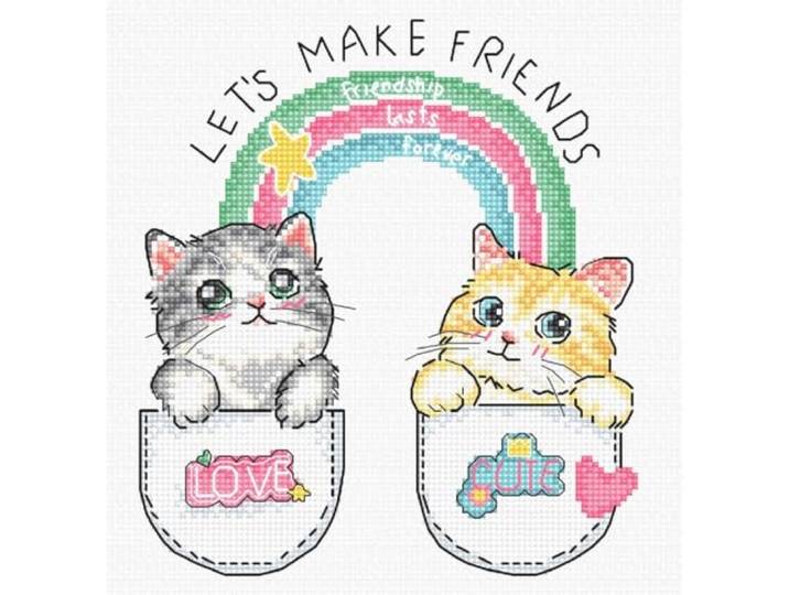 Letistitch Laten we vrienden maken! Geteld kruissteekpakket
