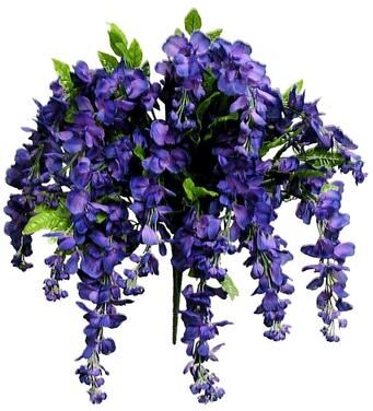 Admired by Nature Faux Wisteria Flower Stems Bunch