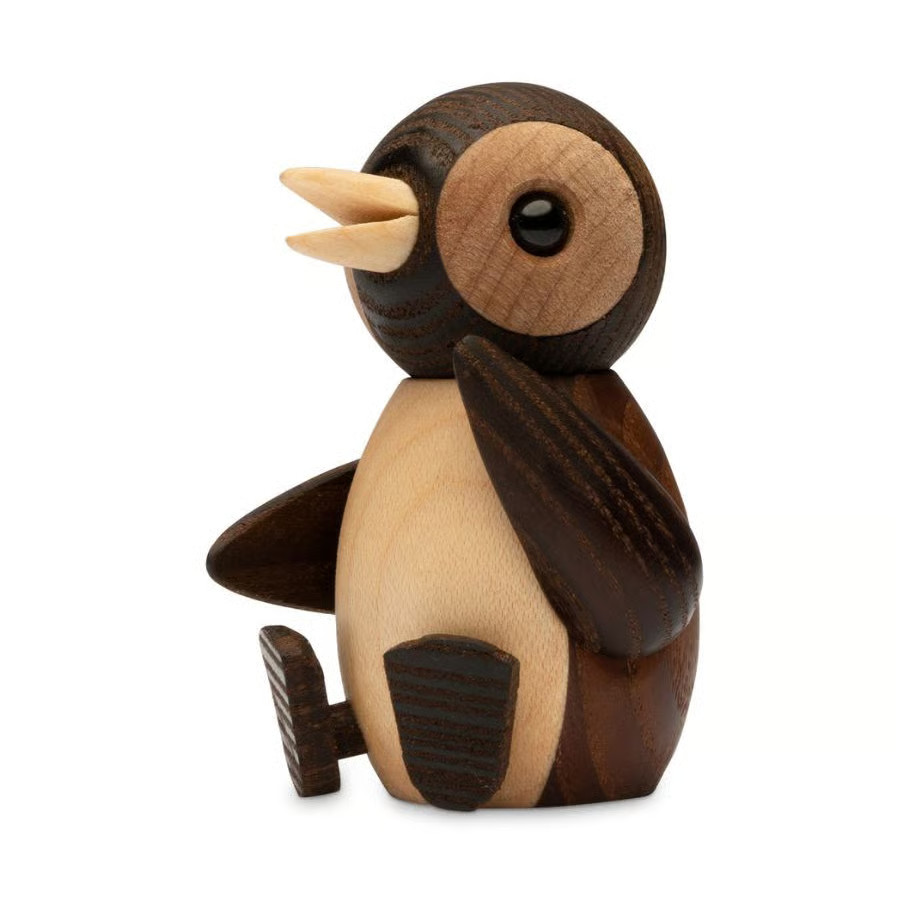 Spring Copenhagen Snow Pinguïn decoratie Bruin 7 cm