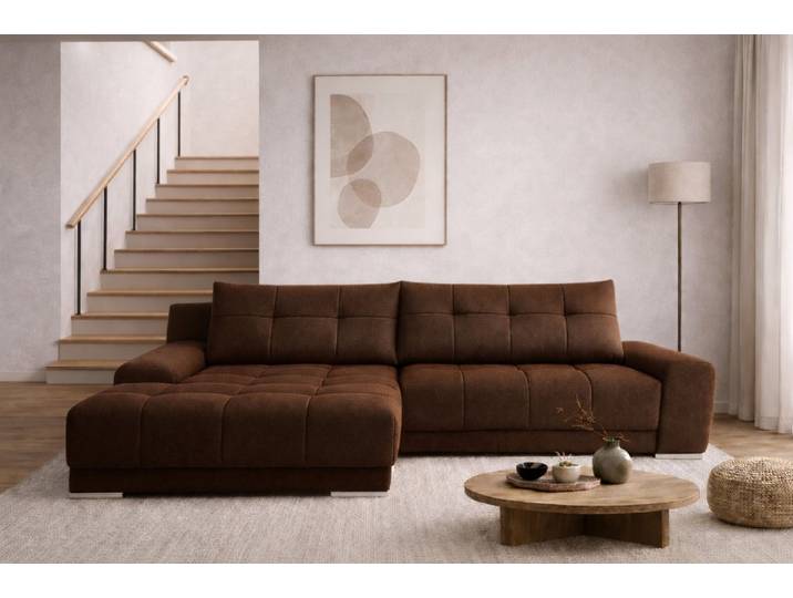 Kaiser Möbel Ecksofa mit schlaffunktion und bettkasten, Eckcouch WAVE, Ecksofa