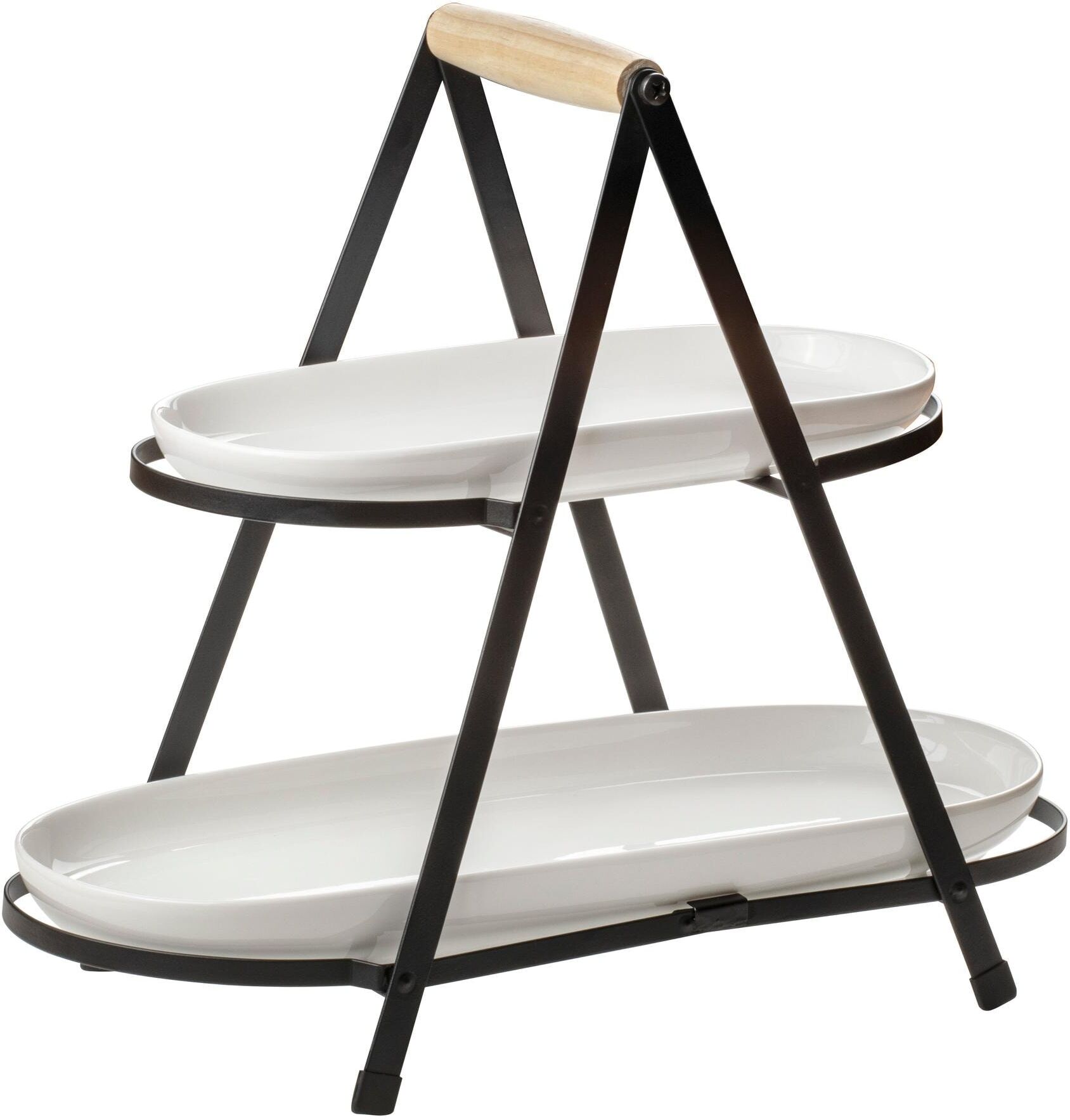 Etagere LADELLE "Alto Serve und Share 37 cm", weiss (weiß), Servierplatten, Etagere weiß Einheitsgröße