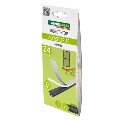 Zubehör-Set WINDHAGER "Magnetstreifen für Fenster und Türen, ideal für Spannrahmen-Fenster", weiß (schwarz), B:1cm H:10cm L:0,59cm, Metall, Sichtschutzbefestigungen, Insektenschutz-Zubehör, erhältlich in weiß oder schwarz, 6 Stück