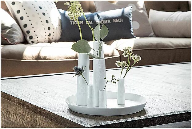 RAEDER Vase Extra Groß 30cm weiss B