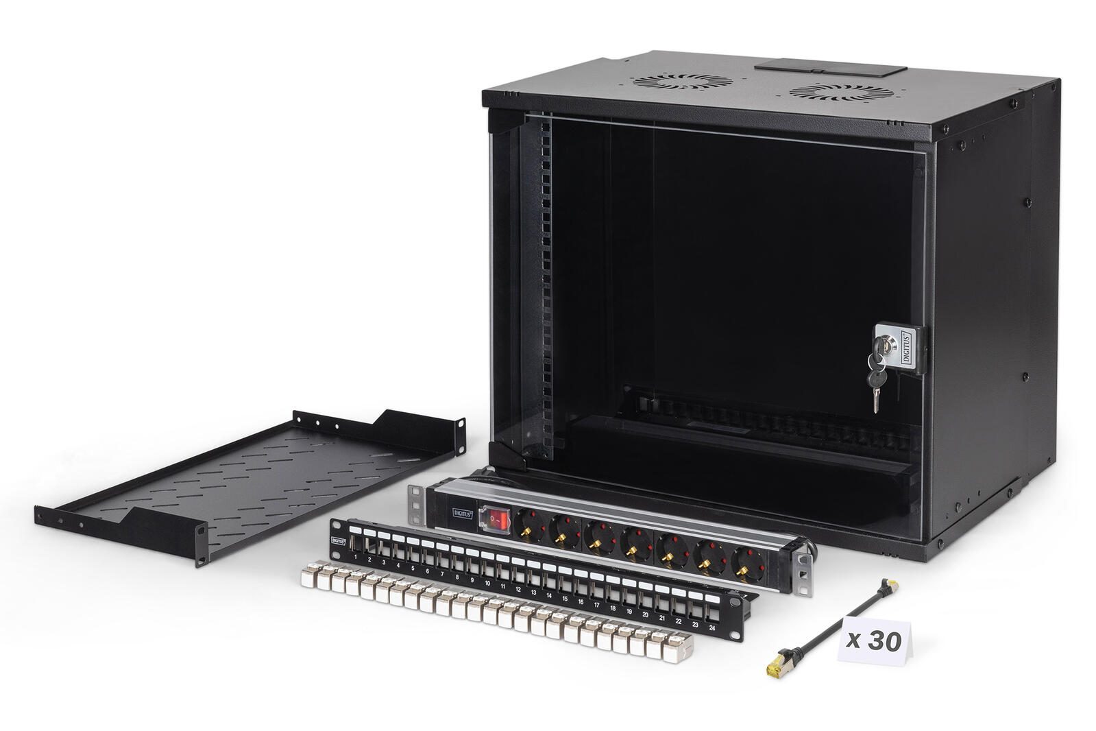 Digitus Netzwerk-Set SOHO Pro, 483 mm (19") - 9HE, 540 x 400 mm (B x T) DN-49205-SET