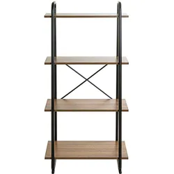 Regal in modernem Design Holzoptik Eiche & Schwarz