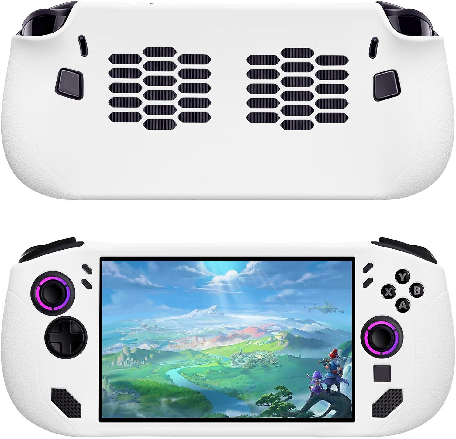 oCreon Beschermhoes voor Lenovo Legion Go S 2025 - Flexibele siliconen hoes - Wit