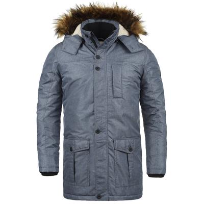 Wintermantel SOLID "Winterjacke SDOctavus", Herren, Gr. XL, blau (ins bl mel), Obermaterial: 100% Polyester PES., Mäntel Wintermantel