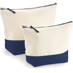 Westford Mill Canvas Accessoires Tasche Kulturbeutel W544 natural/navy M (19 x 18 x 9 cm)