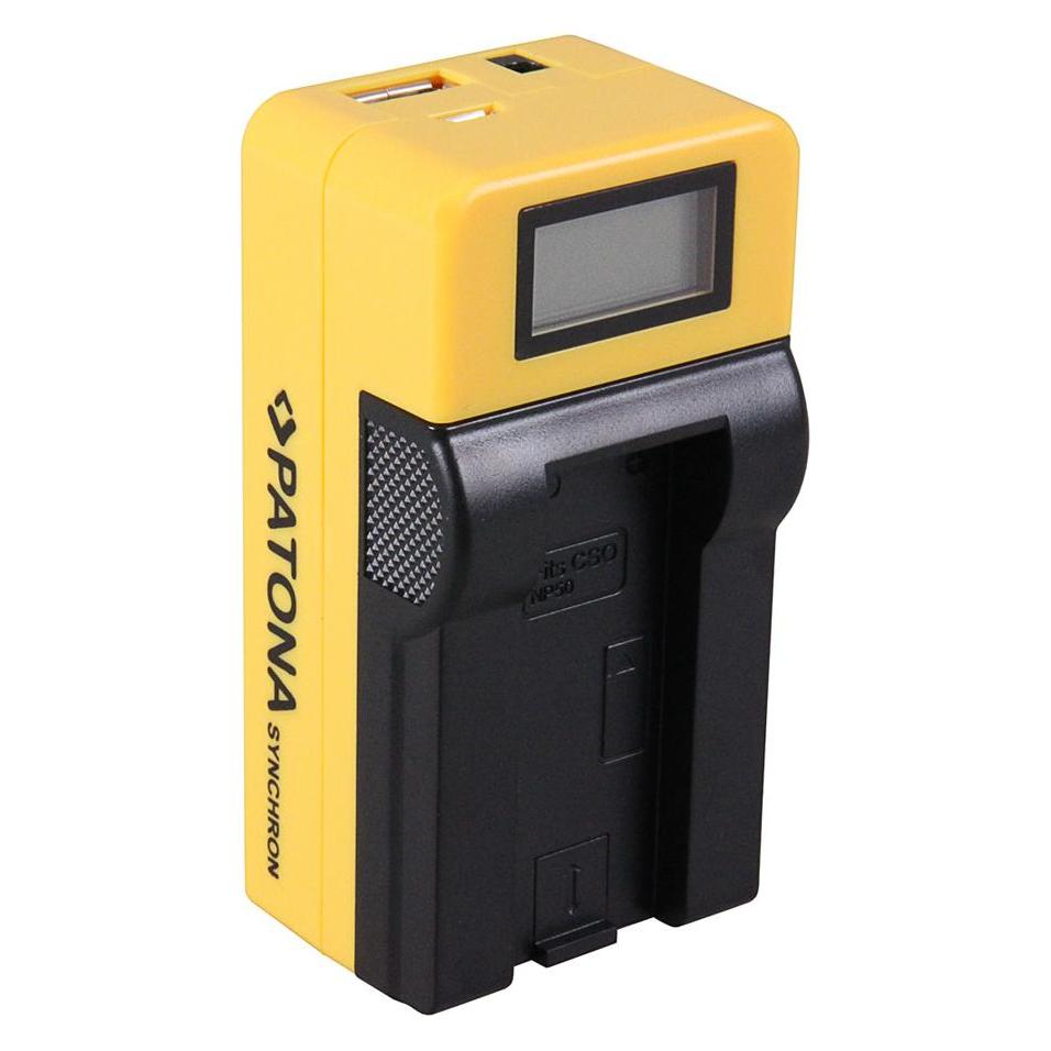 Patona Synchron USB Ladegerät f. Casio NP50 NP-50 mit LCD-Display (Kamera Akku Ladegerät) (34354598)