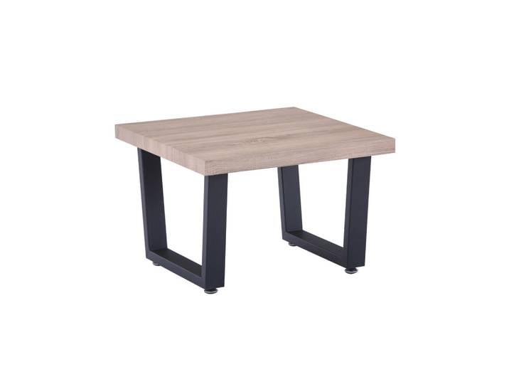 Mid.you Couchtisch, Natur, Schwarz, Metall, quadratisch, Kufe, 60x40x60 cm, Wohnzimmer, Wohnzimmertische, Couchtische