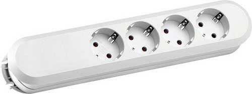 Bachmann 381.223K Steckdosenleiste ohne Kabel Weiß Schutzkontakt 1 St.