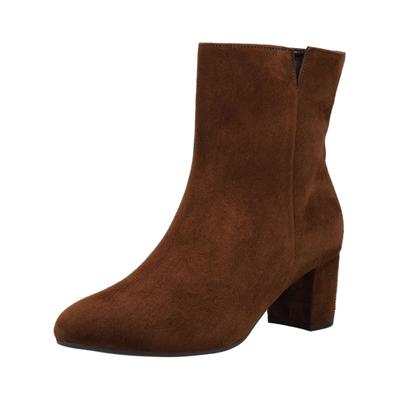 Stiefelette GABOR "Gabor Stiefelette Veloursleder", Damen, Gr. 39, cacao, Veloursleder, Schuhe Stiefelette