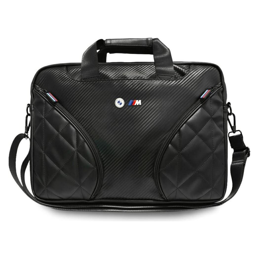 BMW Bag Carbon Pockets & Metal Logo 16" black (16") (BMCB15PCASEPOK)