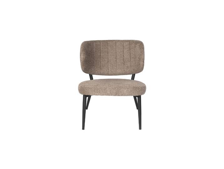 Fauteuil en tissu brun Sanne