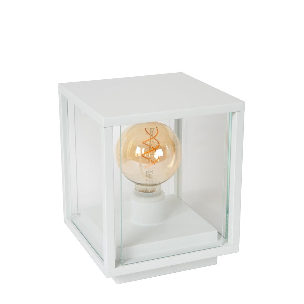 Lucide Claire Sokkellamp - Wit - Modern - Glas en Metaal