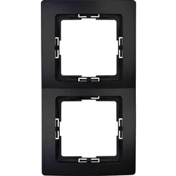 Kopp 308550007 HK05 - Abdeckrahmen 2-fach, Farbe: schwarz matt