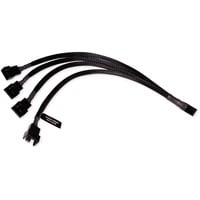 Y-Kabelsplitter 4-Pin auf 4x 4-Pin PWM, 30cm schwarz