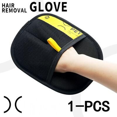 Inspired Finds Reusable Electrostatic Pet Hair Remover Grooming Gloves With 2 in 1 Lint Roller pro 1 pcs