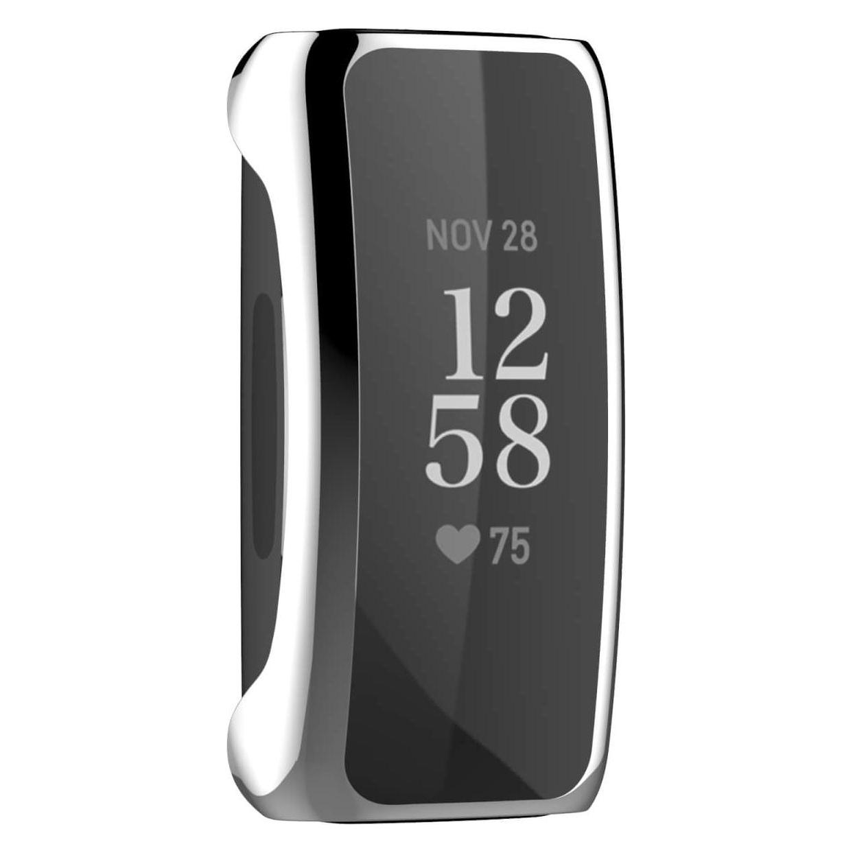 Cover-Discount Fitbit Inspire 2 - Gummi Schutz Case silber (EDA001021101F)